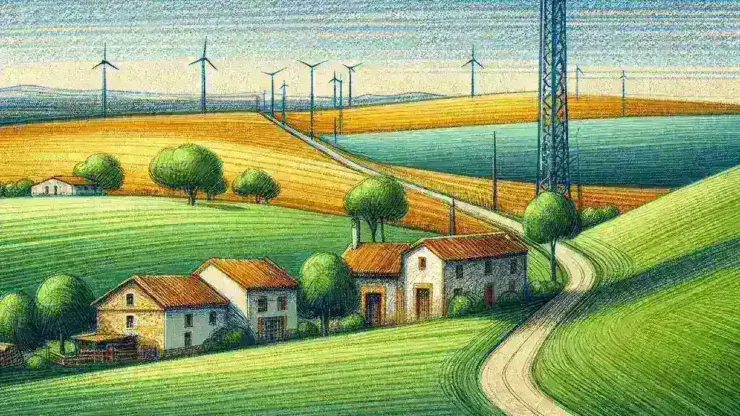 "Estudio de la CNMC sobre el impacto del 5G en zonas rurales españolas, destacando gráficos de crecimiento y desarrollo tecnológico."